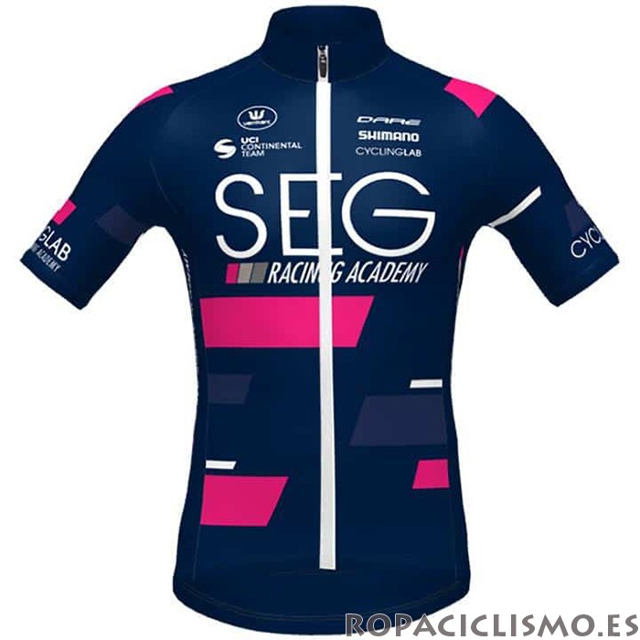 2021 Maillot SEG Racing Academy Tirantes Mangas Cortas Apagado Azul